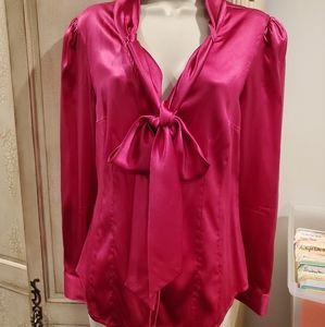 Barbie - Fuchsia silk blouse.  Feels beautiful.  Never worn